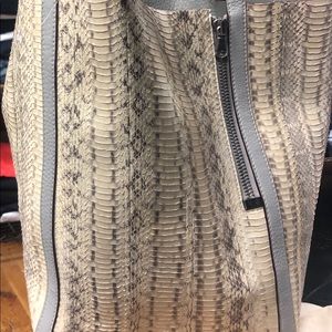 VHB python open tote handbags grey